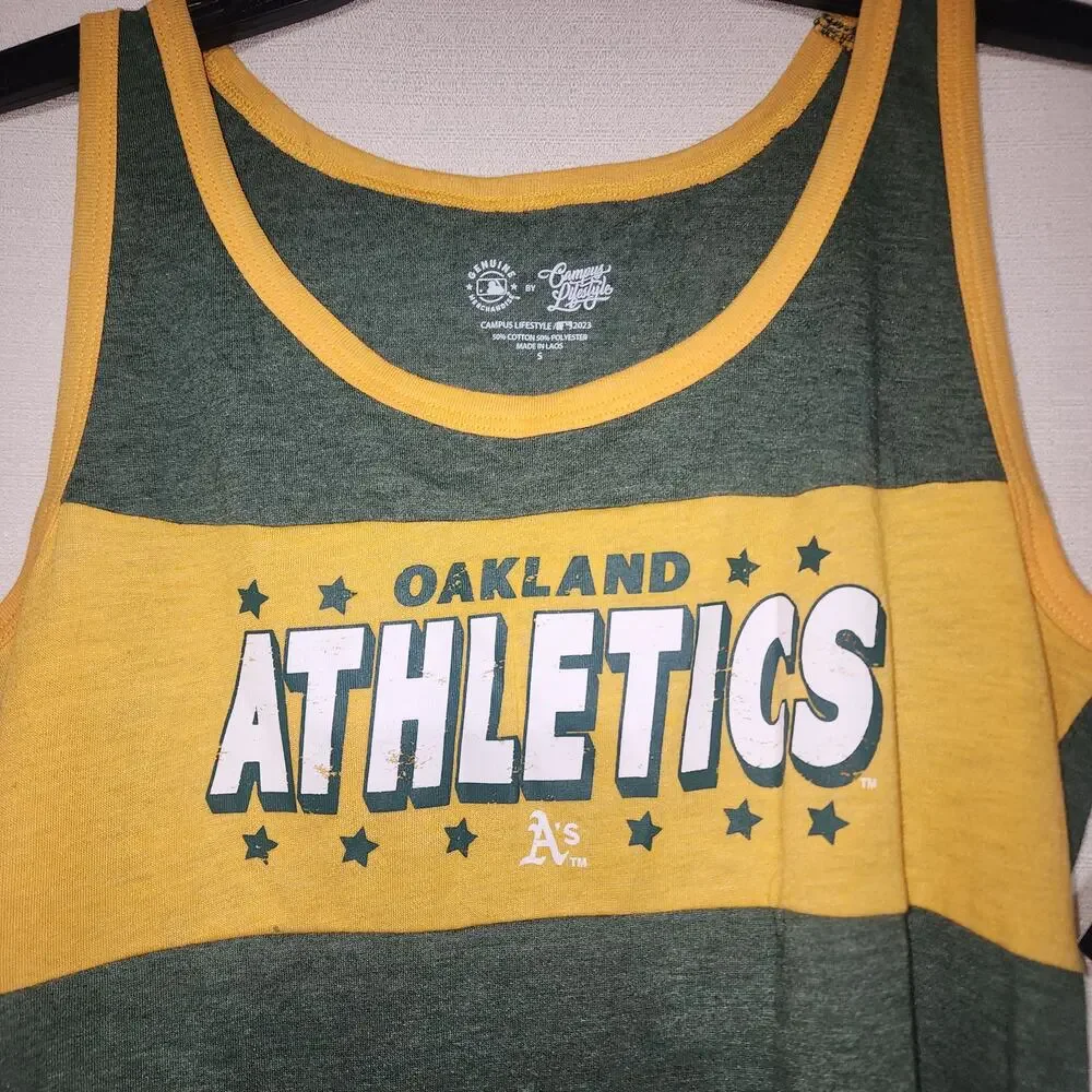 Oakland athletics kids tank top small